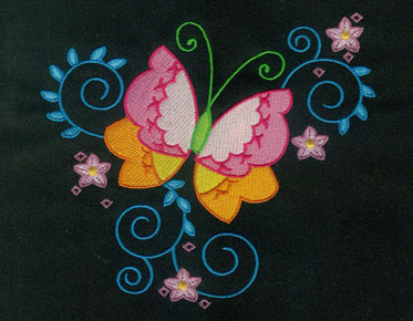 embroidery digitizing bufferfly